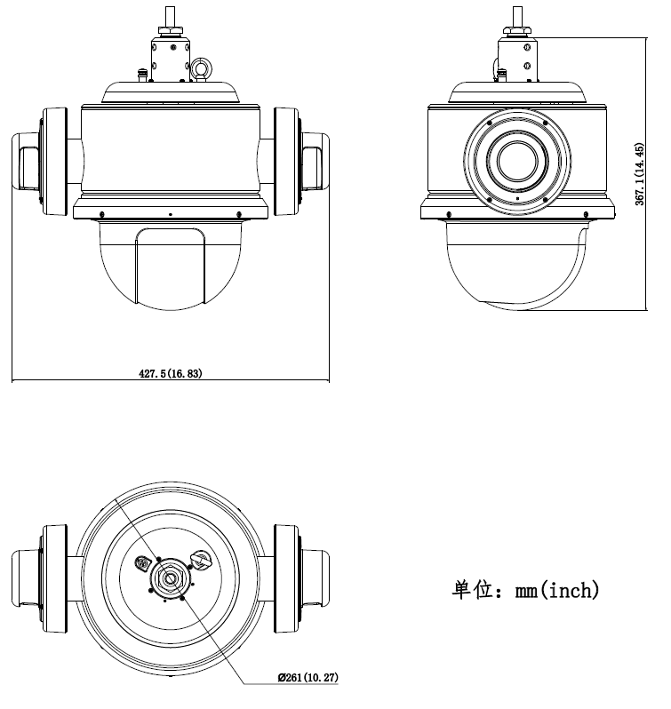 iDS-2DF8425I-CX(T5CF)產(chǎn)品尺寸