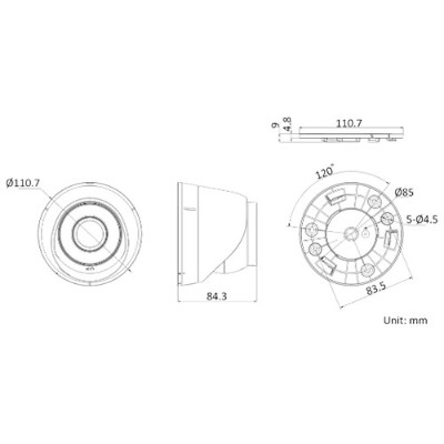 DS-IPC-T13H-IA(POE)外形尺寸