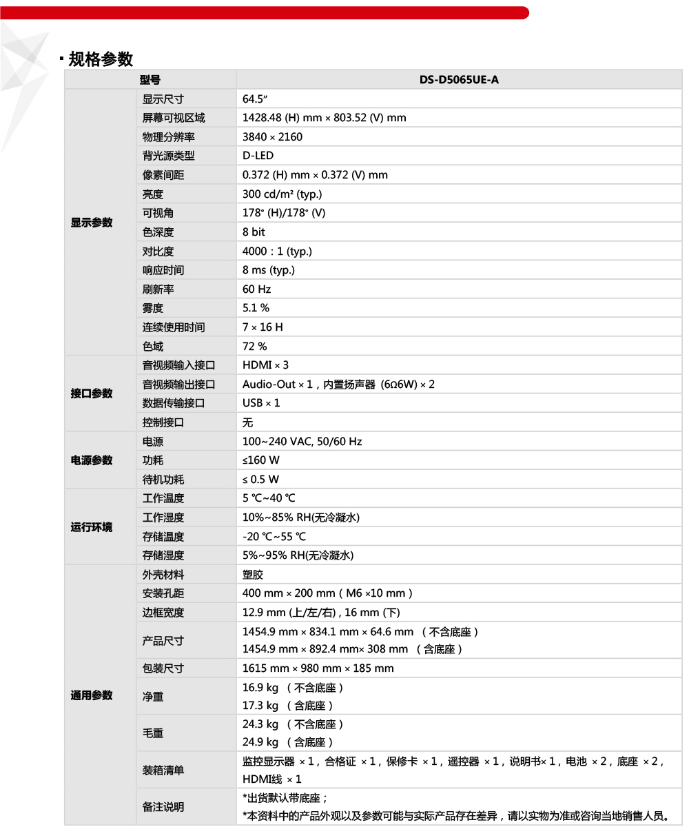 DS-KHJ804產品參數(shù)