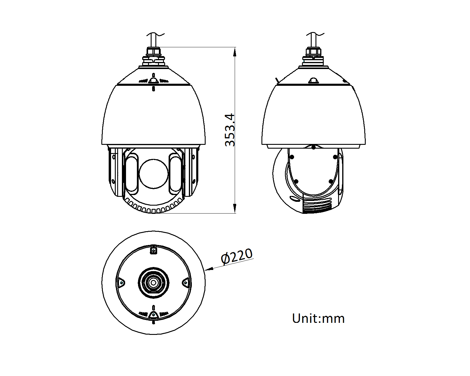 DS-2DE7430IW-A(T5)產(chǎn)品尺寸