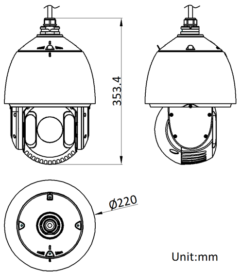 iDS-2DE7223IW-A(T5)產(chǎn)品尺寸